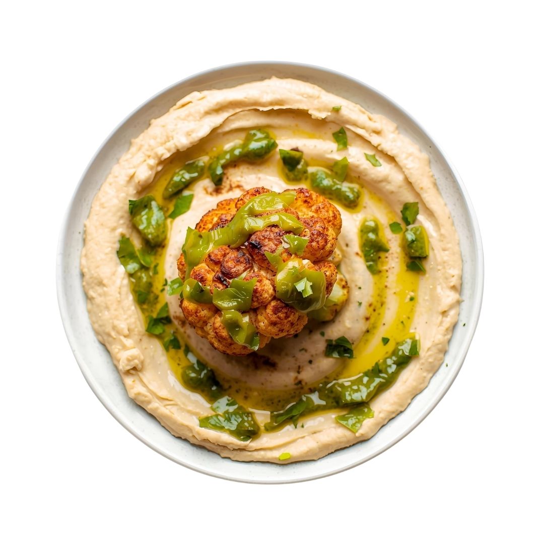 Hummus with Cauliflower & Chimichurri Sauce