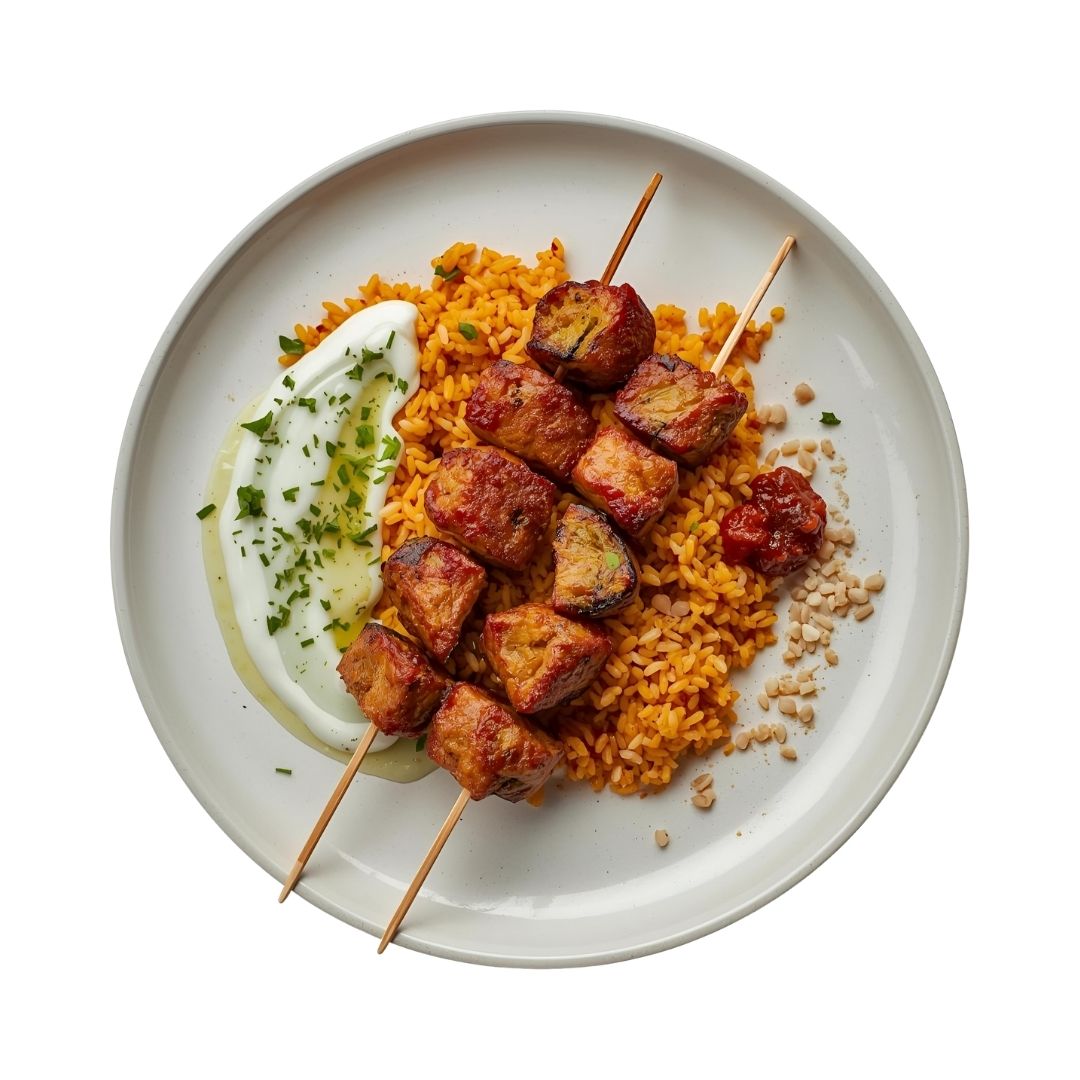 Veg Kebabs with Iraqi Parda Pulao