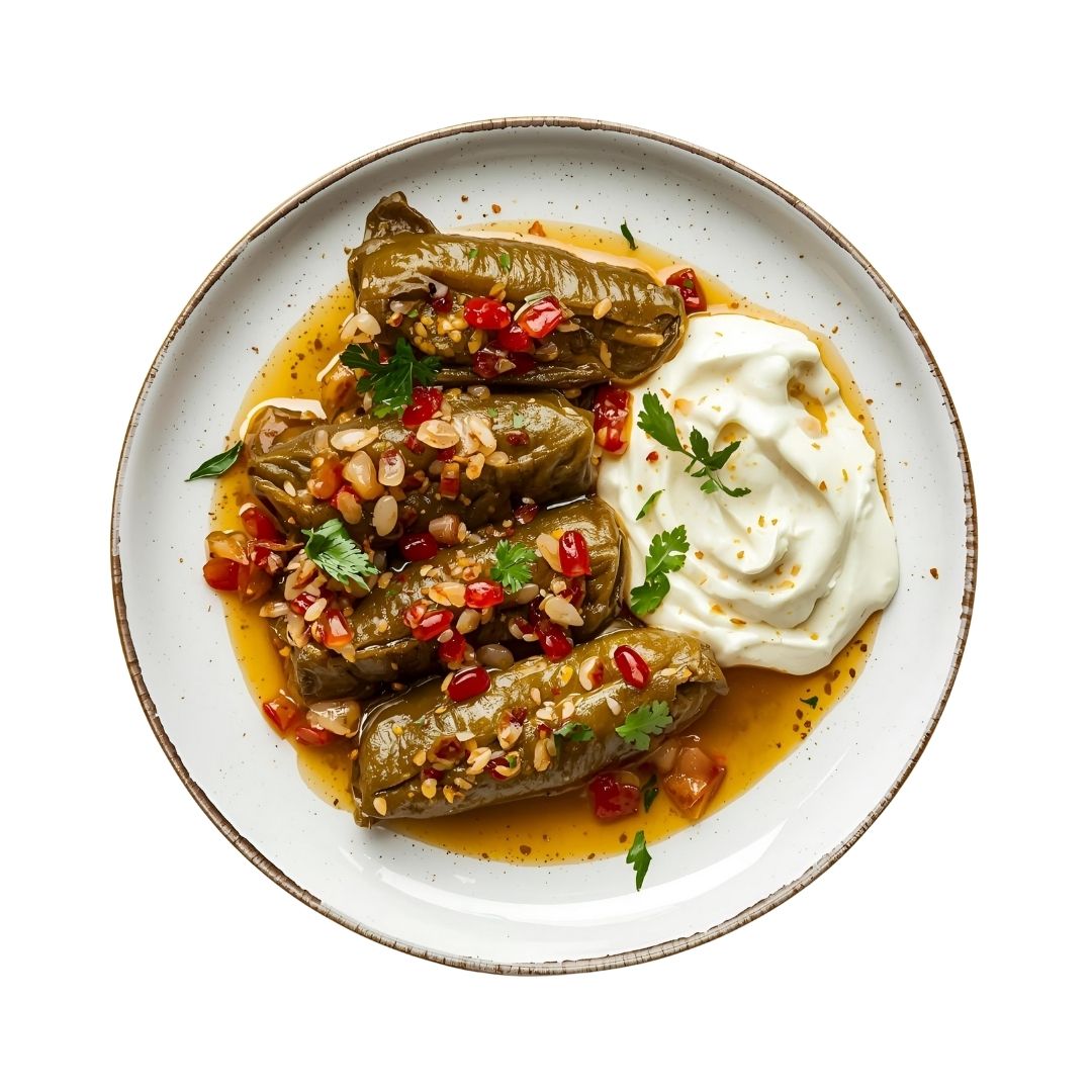 Warak Enab with Garlic Yogurt
